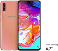 Samsung Galaxy A70 128 GB Dual-SIM 6.7-inch Android Smartphone - Coral - Mobile Phone