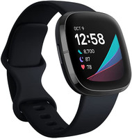 Fitbit Sense Advanced Smartwatch with Tools for Heart Health, Stress Management & Skin Temperature Trends- Carbon / Graphite Stainless Steel