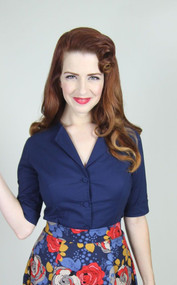 Heart of Haute Greta Top - Navy