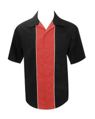 Steady Custom Piping Contrast Shirt - Black/Red