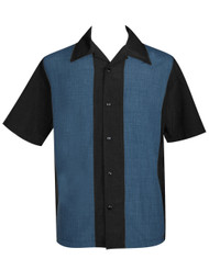 Steady Custom Poplin Shirt - Black/Blue