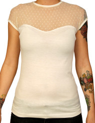 Steady Miss Fancy Top - Ivory