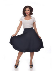 Steady High Waist Thrills Skirt - Navy