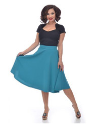 Steady High Waist Thrills Skirt - Teal