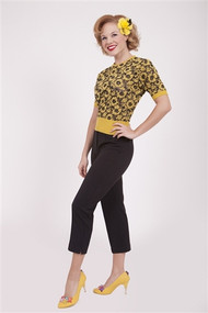 Tatyana Capri Pants High Waist - Black