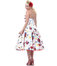 Unique Vintage Central Park Floral Swing Dress