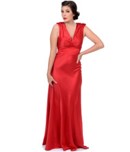 Unique Vintage Harlow Gown - Red