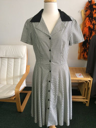 Lennys House Dress - Black Houndstooth