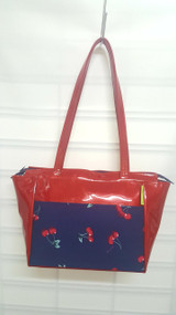 Vintage Chics Jess Bag - Navy Cherries