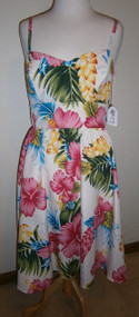 Bluebelle Vintage Sun Dress - White Tiki