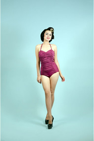 Beach Bash Sophia Swimsuit - Wine