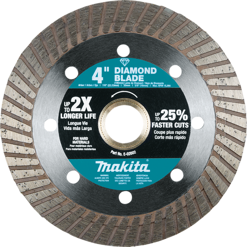 4" Diamond Blade, Turbo, Hard Material