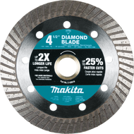 4 1/2" Diamond Blade, Turbo, Hard Material