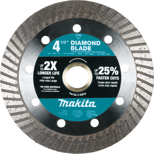 4 1/2" Diamond Blade, Turbo, Hard Material
