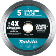 5" Diamond Blade, Continuous Rim, General Purpose