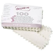 Depileve Natural Muslin Facial Strips 1" x 3"  Perfect for waxing your client's chin, upper lip, and brows!  Easy to cut into smaller pieces for more difficult areas.  100 count package.