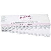 Depileve bleached muslin body strips are 3in. x 9in. pre-cut strips that are bleached for purity and softness. ideal for body treatments. 100-ct.