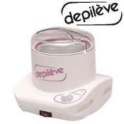 Facial Paraffin Warmer by Depileve with an adjustable, special, low temperature thermostat, and independent on/off switch and transparent lid.
