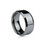 Men's Tungsten Ring with Beveled Edge (Non Faceted 8MM band) Steel Color. Also great as a men's wedding ring band.