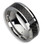 Men's Tungsten Ring (Black Carbon Fiber Inlay 8MM band). Also great as a men's wedding ring band / promise ring.