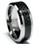 Mens Wedding Tungsten band (Black Carbon Fiber Inlay 8MM band). Also great as a men's wedding ring band / promise ring.