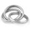 Rolling Band Ring - Russian 316L Stainless Steel Ring - 3 rolling Band. Womens Triple 3 band ring.