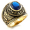 USN - Navy Military Ring (Gold with Blue Stone). United States Navy Rings. Navy Seals, Soldiers, veteran, etc.