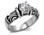 womens engagement poesy rings Womens Middle Stone Tribal Ring - Steel Love and Promise Ring / Commitment Marriage Engagements