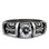 ladies Middle Stone Tribal Rings - Steel Love and Promise Ring / Commitment Marriage Engagements
