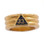 Freemason Ring / Scottish Rite Masonic Ring - Gold Plated Scottish Rite 33rd Degree Grooved Band for Masons
