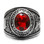 Marine Corps Ring - USMC Military Ring (Stainless Steel with Red Stone). United States Marine Corps. Soldiers, Veterans, etc.