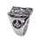 Cheao Freemason Ring / Masonic Ring Bent Rectangle Mason Design - Enamel & Steel Band. Masonic rings discount