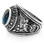 Military Air Force Ring - USAF Ring (Stainless Steel with Blue Stone). United States veterans, soldiers etc.