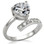 Womens Lift Up My Heart - CZ Stone Ring - Steel Engagement Ring / Commitment Ring for Women