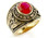 united states Army Ring - U.S. Armed Forces ring Military jewelry (Gold with Red Stone). United States Soldiers, Veterans, etc. 