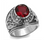 united states army ring with red stone .
NOTE: Depending upon ring size, stone may be secured slightly differently.