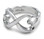 Womens Infinity Ring - (Heart Knots) Love & Commitment Ring (.925 Sterling Silver Electroplated Ring)