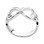 Ladies Infinity Ring - (Heart Knots) Love & Commitment Ring (.925 Sterling Silver Electroplated Ring)