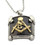 Freemason Pendant / Masonic Necklace - Black and Gold Pillar Face Mason Jewelry