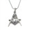  Freemason Pendant / Masonic Necklace - compass and square Cut Out Design - Enamel & Steel Mason Jewelry