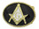 Freemason Belt Buckle / Masonic Buckle - Colorful Lasso Rope Striped Masonic Rounded