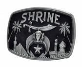 Masonic Shriners Belt Buckle / Freemasons Buckle - Stainless Steel Black Shrine Design