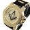 Masonic Watch - Black Silicone Band - Freemason Symbol - Black and Gold Face Dial Watches for men