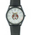 Masonic Shriner Watch for sale - Black Brim White Faced Watch with Black Leather Band - Colorful Masonic Symbol Dial Watch