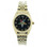 Eastern Star Watch - OES Symbol on Gold Color Steel Band - Masonic OES symbol Black Face Dial