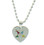 Order of the Eastern Star Heart Shaped Pendant - Silver Color Steel with OES Symbol Necklace
