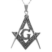 Masonic Pendant - Stainless steel mason with various inner design - Pendants For Freemasons