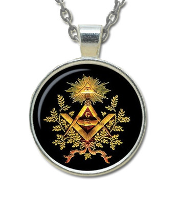 Masonic Glass Necklace Pendant with Various Masonic Symbolism for Free ...