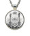 Larger - Masonic Glass Necklace - Eye of Providence and Pillars Pendant with Masonic Symbols / Free Mason 