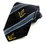 freemason's black and blue long tie with gold compass and square. masonic gifts.

